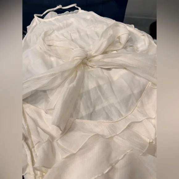 Chic Ivory Ruffle Dress - Picture 5 of 7